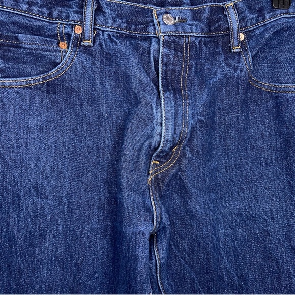 34x37 Levis 517 Dark Blue Denim Jeans Cotton Boot Cut Style - Picture 3 of 14